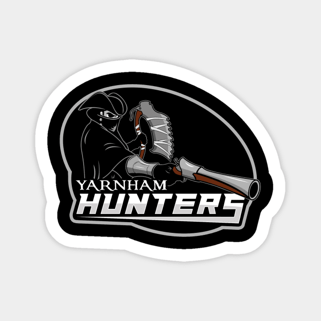 Yharnam Hunters (Black Print) Sticker by Miskatonic Designs